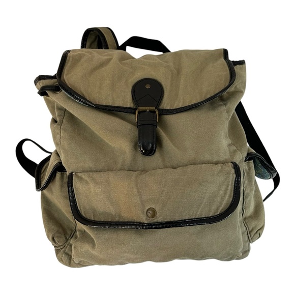 Kirra Pac-sun Backpack Shoulder Bag Satchel Y2K Brown Cotton Floral Floral - Picture 4 of 14